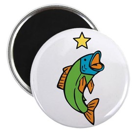CafePress Star Trout Magnets 2.25" Magnet (100 pack)