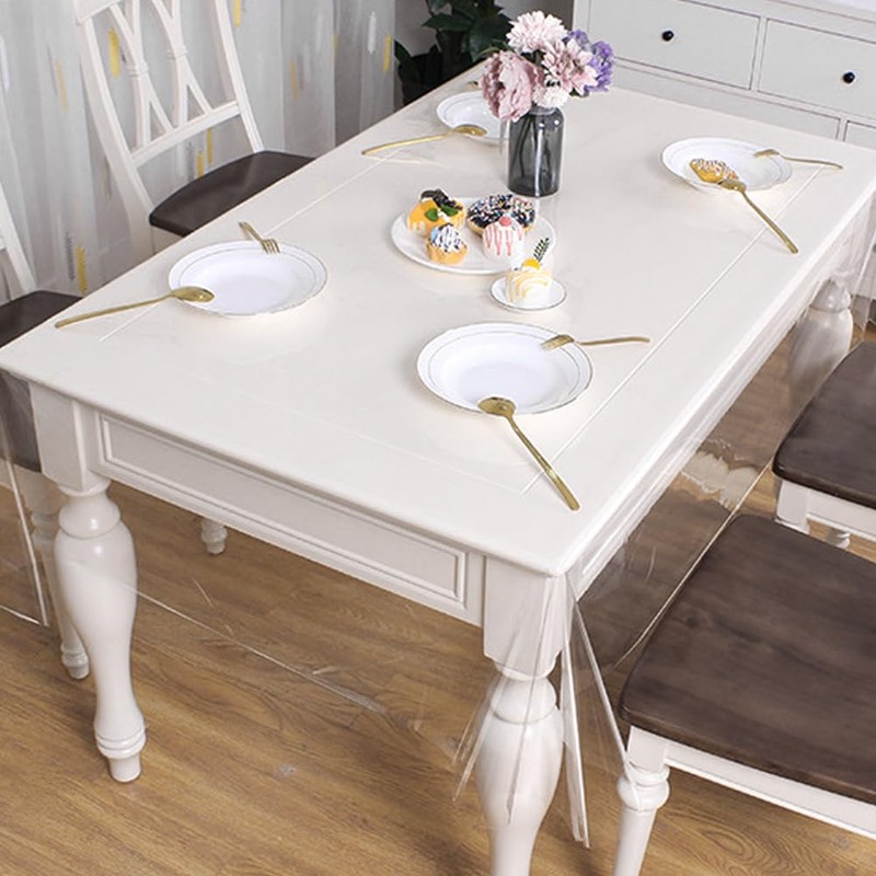 Clear PVC Table Protector, Clear Table Cover, Transparent Protect PE