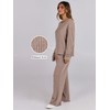 ANRABESS Women 2 Piece Lounge Pajamas Sets Casual Ribbed Knit