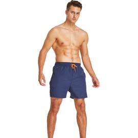 Gaocai Swim Shorts for Men Quick Dry Beach Shorts Waterproof Swimming Shorts Summer Mens Swim Trunks Board Shorts Surfing Shorts with Zipper Pockets Dark Blue XXL