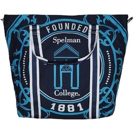 TCEShop Big Boy Spelman College S1 Canvas Tote Bag [Navy Blue - 20" x 15"] - ID#144135