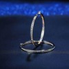 weinuo 2 Inch Stunning Stainless Steel Rainbow Cubic Zirconia Hoop