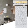 YNQIZKI Silver Shining Light Switch or Outlet Covers - Sparkling