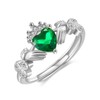 TANGPOET Claddagh Rings for Women 925 Sterling Silver Irish Rings