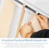 2 Pcs Vertical Blinds Replacement Parts ABS Material White Window