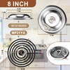 W10196405(8”) W10196406(6”) Electric Stove Burner Drip Pans & MP22YA Electric