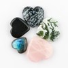 CRYSTALIS Wholesale 5pcs Natural Mix Gemstone Heart Shape, Flat Loose