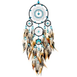 Dream Catchers for Adults Large Dream Catchers Black Dream Catcher Turquoise Wall Decor for Bedroom Adult Brown Boho Dream Catcher Wall Decor Tree of Life Suncatcher Hanging