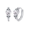 Celtic Knot Earrings Heart Hoops S925 Sterling Silver Irish Earrings