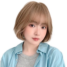 Bright Lara hf1915-TRZ Women's Wig, Bob, Short, Natural, Full Wig, Side Bang