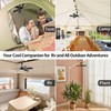 17.7" Inch Portable Ceiling Fan with Remote Control Timing 3