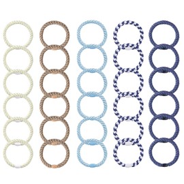 Hair Ties for Thick Hair, Funtopia 30 Pcs Hair Tie Bracelet Ponytail Holders, High Elastic Sports Hair Ties for Girls and Women Hair Accessories, Mixed Color