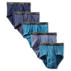 Fruit of the Loom Men's Stripe Solid Brief - Colors May Vary, Assorted, Large(Pack of 5)