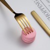 Golden Dinner Forks 6 Pieces, Kyraton Titanium Gold Plated Stainless