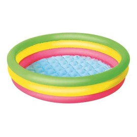 Alberca Inflable Infantil Bestway 1.02m Piscina Para Niños Color Verde/Amarillo/Rosa