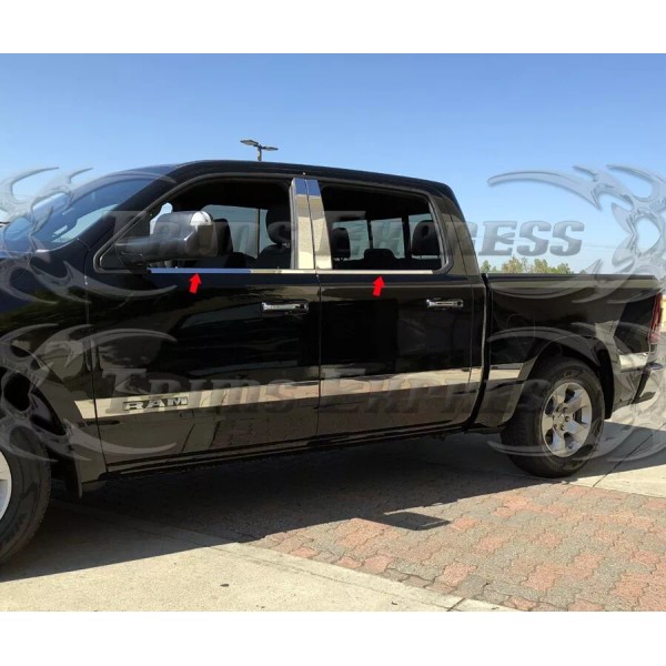 Trims Express For:2019-2025 Dodge Ram 1500 Crew Cab Window Sill