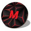 1 x Round Coaster - Letter M Gamer Black Red