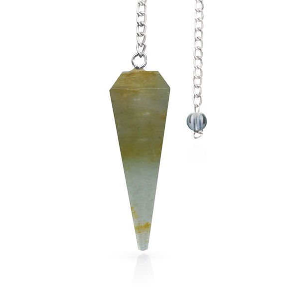 Green Jade Reiki Pendulum - Reiki Crystal Healing - Jade Stone - Healing Crystal Gifts - Wiccan Supplies - Meditation Crystals - Spiritual Stuff - Natural Gemstone - Positive Energy