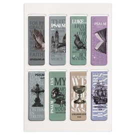Morjor 8 Pcs Magnetic Bible Verse Bookmarks with Envelope, Bible Bookmarks for Women and Men, Inspirational Christian Bookmarks, Christian Gift, Repentance & Redemption