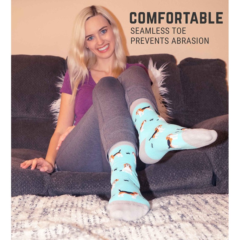Calcetines de animales de alta calidad para mujer, Calcetines Beagle