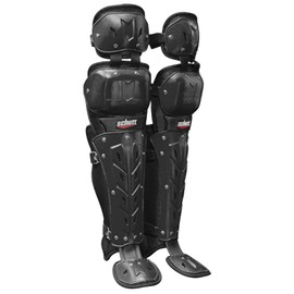 Schutt Sports AiR MAXX Double Flex Catcher's Leg Guards, Black, 16"