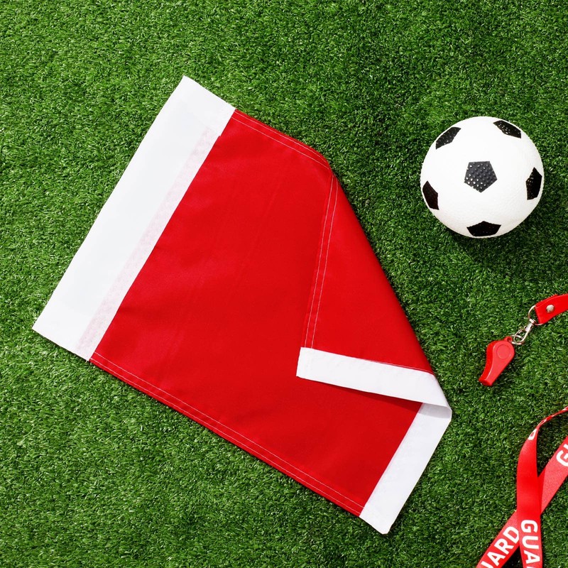 Set of 4 Red Replacement Soccer Flags Soccer Corner Flags