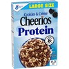 Cheerios Protein Cereal, Cookies and Crème, 8g Protein, Large Size,