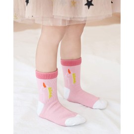 Adorel Girls Socks Odd Multipack Ankle Cotton Pack of 10 Pink Bunny 5-7 Years (Manufacturer Size: L)