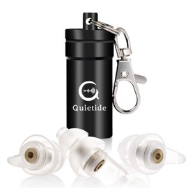 Quietide Q5 Earplugs, Sound Insulating Earplugs for Sleep, Washable, Airplanes, Work, Studying, Carrying Case Included, Japanese Instruction Manual Included (English Language Not Guaranteed), Gold