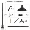 YITAHOME 4 Pack String Light Pole, 11ft 4-in-1 Outdoor String
