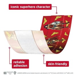Leukoplast Kids Plaster Roll Wonder Woman Hero Edition - Fun, Child-Friendly & Safe Superhero Recovery - Customizable & Water-Resistant Kids Plasters - Latex-Free - 1m x 6cm - 3X Roll Pack