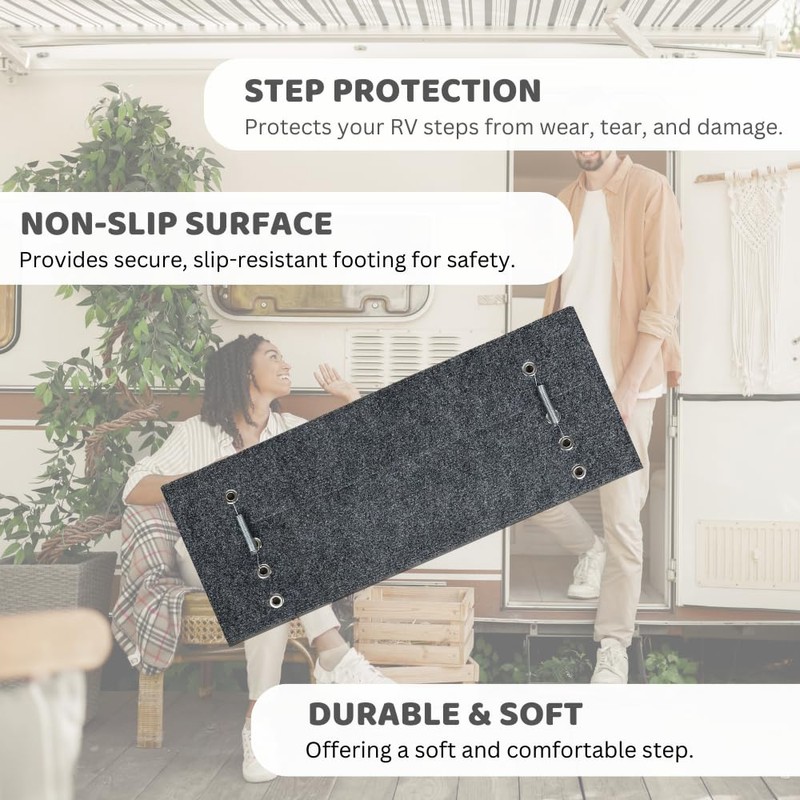 SAVUK RV Step Covers, Rugs Camper Adjustable Quick Best Fits