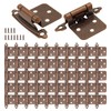 SHUTTLE GENIUS 1/2 Inch Overlay Cabinet Hinges, Antique Copper, 50