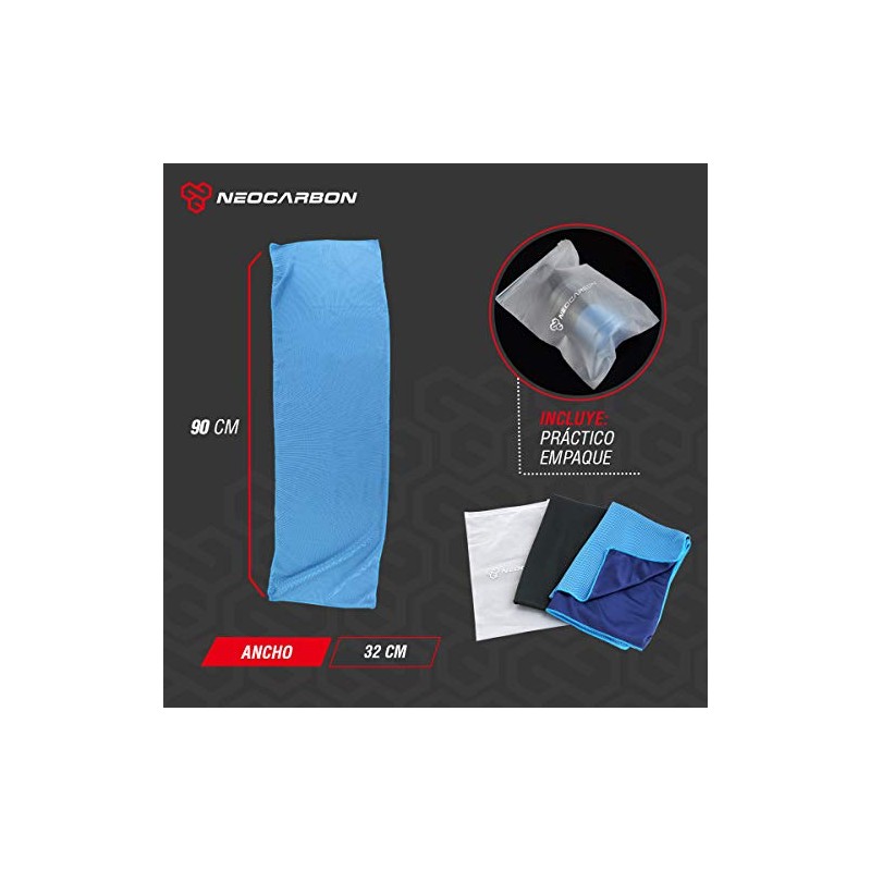 NeoCarbon Toalla Deportiva de Enfriamiento para Gimnasio, Tela Microfibra de