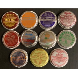 Various Brands 1970s Foil Milk, Juice, Caps to Collect or Frame, Craft, Decoupage Projects 11+1