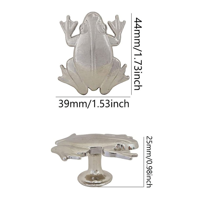 Mizhang Frog Cabinet Knobs, Decorative Metal Frog Shaped Single Hole