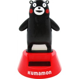 Yamanji Kumamon Solar Swing Standing Approx. H 3.7 x W 2.7 x D 2.6 inches (9.4 x 6.8 x 6.6 cm) 9626 Black