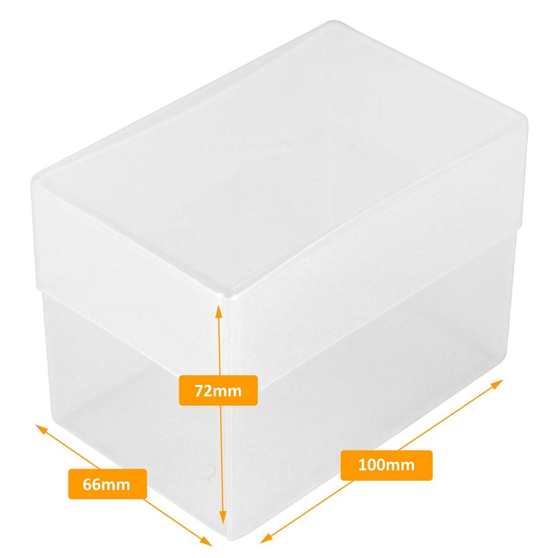 WestonBoxes Plastic Business Card Boxes - Holds 250 Business Cards