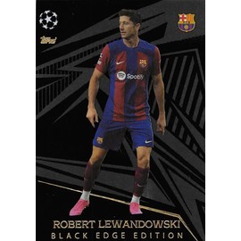 Match Attax Extra 2023 2024 Robert Lewandowski Black Edge Trading Card