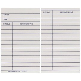 The Library Store Book Cards Medium Weight 100 per Package