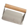 Burger Smasher 304 Stainless Steel Square Handheld Burger Press Wooden