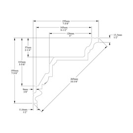 Orac Decor C307 | High Density Polyurethane Foam Crown Moulding | Primed White | 10-3/8in Face x 78in Long
