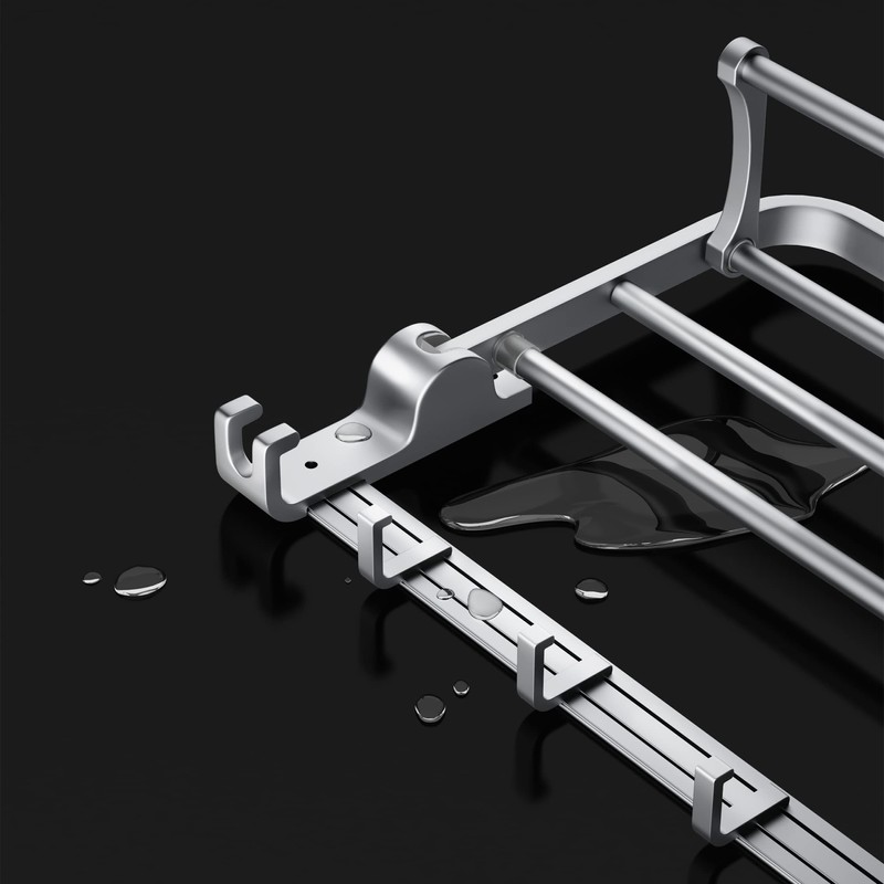 VOLPONE 24 Inch Towel Rack with Towel Bar Holder Foldable