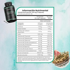 Nuboost Complejo B Completo es un suplemento de 90 cápsulas con vitaminas B1, B2, B3, B5, B6, B7, B9 y B12, que favorece la energía y salud. Hecho en EE. UU.