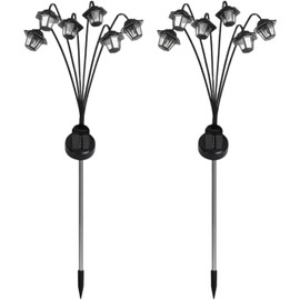 Solar Lights Outdoor - 2 Pieces Solar Pathway Lights Garden Stakes