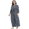 iFigure Women's Plus Size Long Robe Floral Full Length Bathrobes