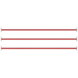 Turning Bar Set of 3 Red Powder-Coated Steel 49.2 in Long, Toys & Games, Outdoor Play Equipment, 93200