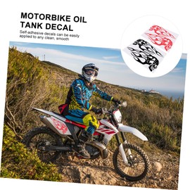 SUPVOX 10 Pairs Motorcycle Stickers Oil Tank Skull Motocicleta Oil Tank Decorative Sticker for Motorcycle Stickers for Motorcycles Motorbike Oil Tank Sticker Universal Badge Bk Material