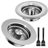 3-in-1 Kitchen Sink Drain Strainer & Sink Stopper 2 Pack