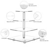 OLACHIKKO Cupcake Stand, 4-Tier Square Cupcake Holder with LED light